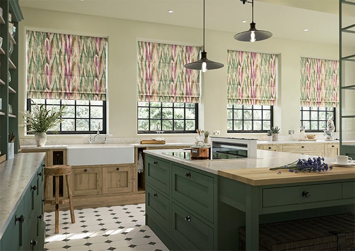 Bombay Velvet, Pink Crush - Motorised Roman Blind - Image 6